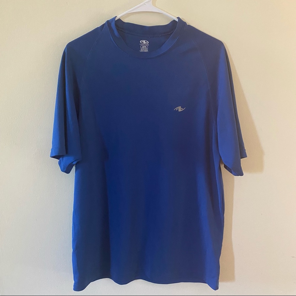 Athletic Works Men's Blue T-Shirt Size Med M Medium (38/40) Quick Dry Polyester